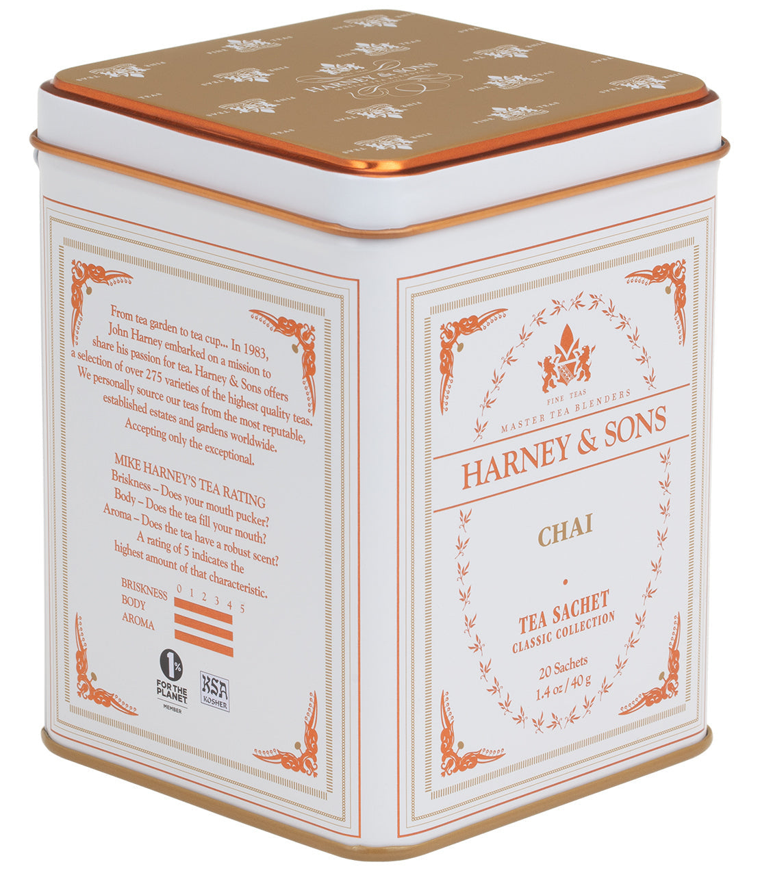 Harney and Sons Classic Chai - Classic Tin Collection - 20 Silken Sachet - Vooco SG, Singapore