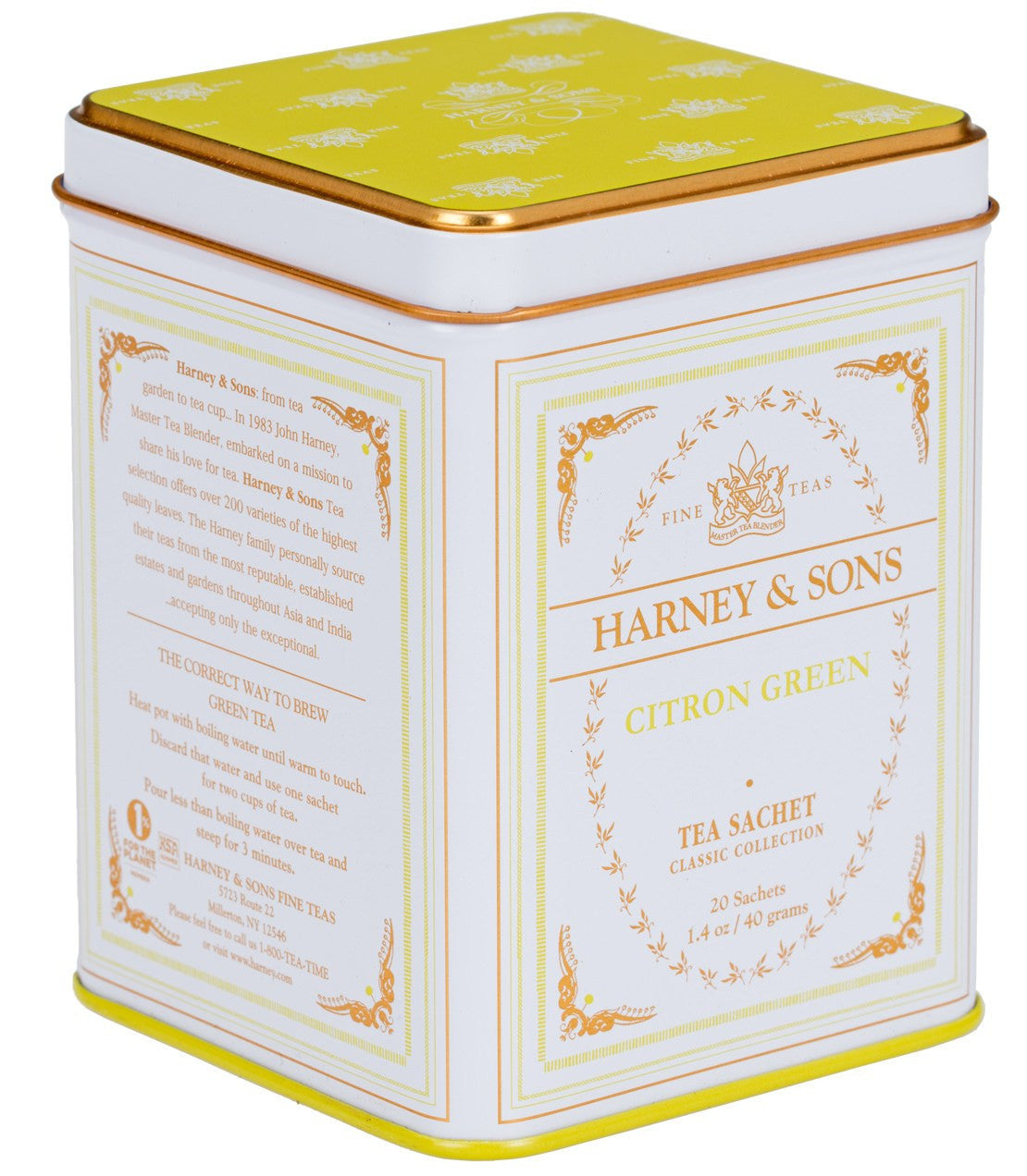 Harney and Sons Classic Citroen Green - Classic Tin Collection - 20 Silken Sachet - Vooco SG, Singapore