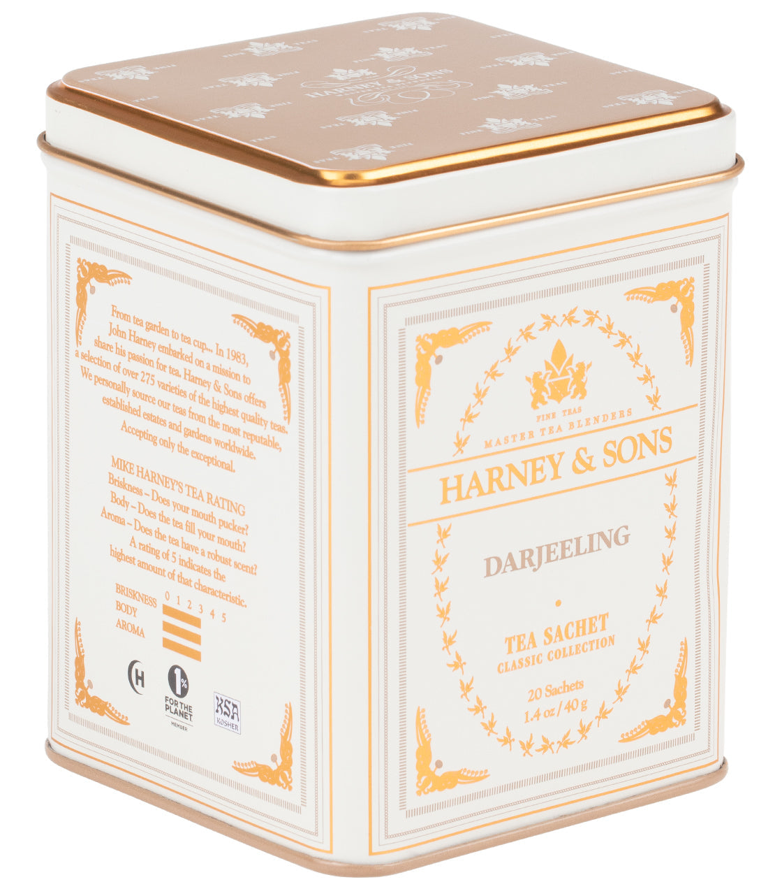 Harney and Sons Classic Darjeeling - Classic Tin Collection - 20 Silken Sachet - Vooco SG, Singapore