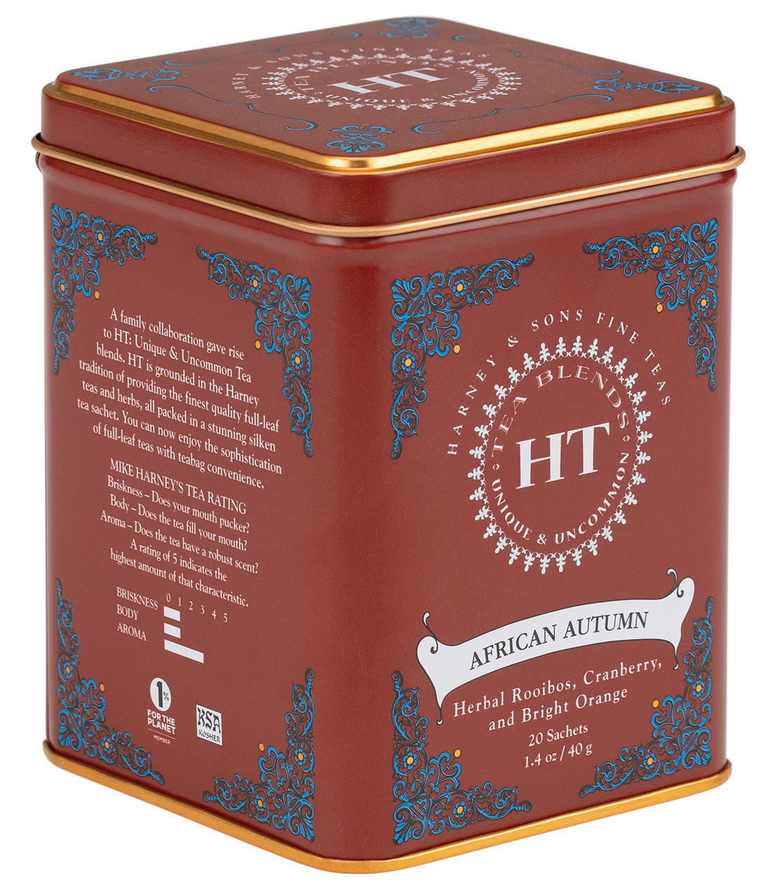 Harney and Sons HT African Autumn - Tin - 20 Silken Sachet - Vooco SG, Singapore