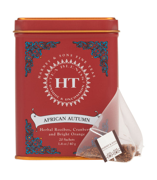 Harney and Sons HT African Autumn - Tin - 20 Silken Sachet - Vooco SG, Singapore