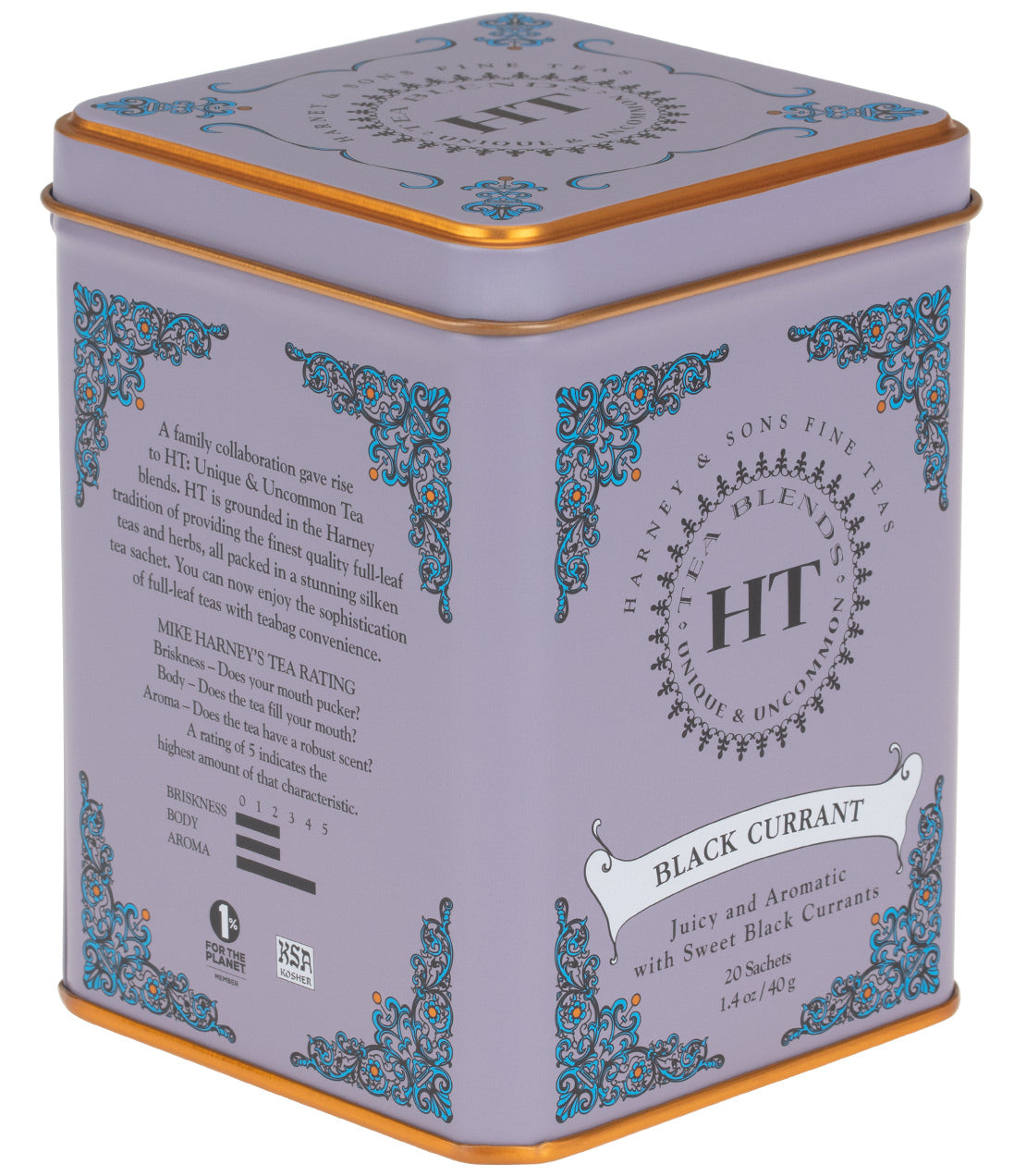 Harney and Sons HT Blackcurrant - HT Tin - 20 Silken Sachet - Vooco SG, Singapore