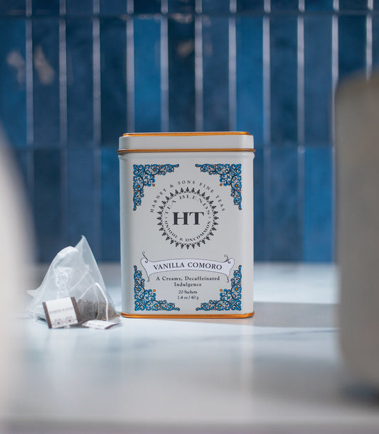 Harney and Sons HT Vanilla Comoro - HT Tin - 20 Silken Sachet - Vooco SG, Singapore
