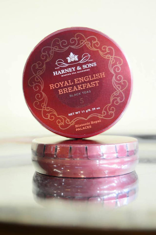 Harney and Sons Tagalong Royal English Breakfast - Tin - 5 Silken Sachet - Vooco SG, Singapore