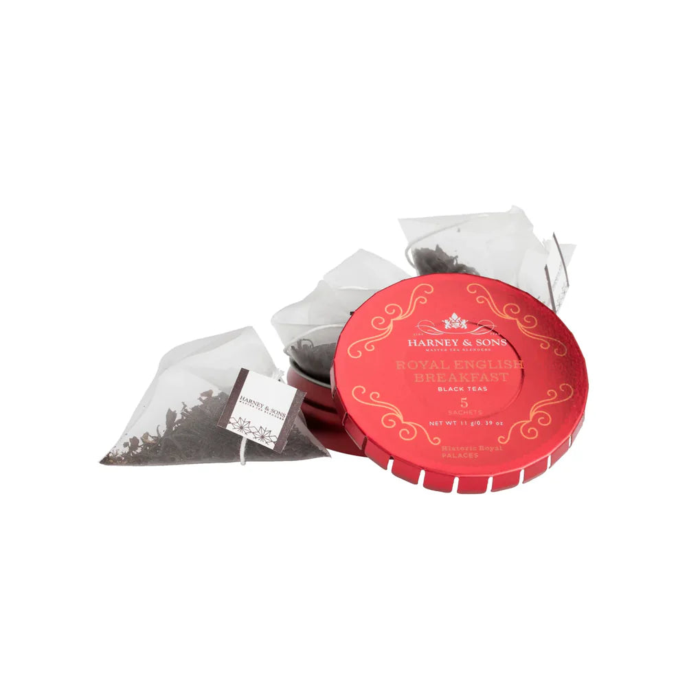Harney and Sons Tagalong Royal English Breakfast - Tin - 5 Silken Sachet - Vooco SG, Singapore