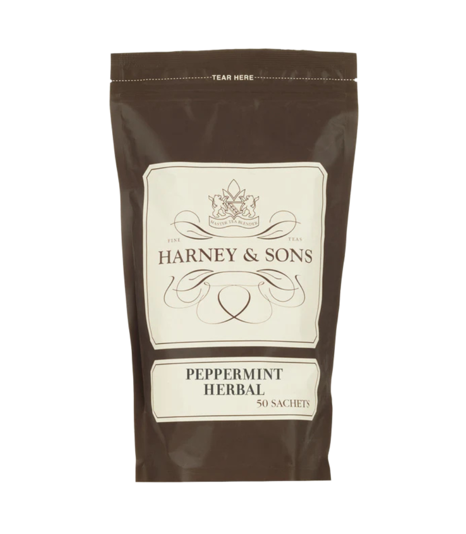 Harney and Sons Peppermint Herbal   - Silken Sachets in resealable bag- 50 Sachets in bag - Vooco SG, Singapore