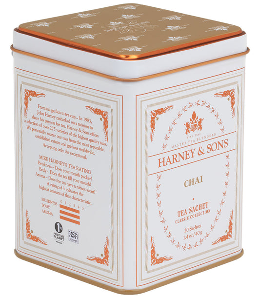 Harney and Sons Classic Chai - Classic Tin Collection - 20 Silken Sachet - Vooco SG, Singapore