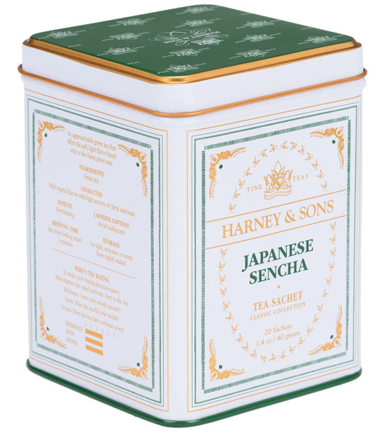 Harney and Sons Classic Japanese Sencha  - Classic Tin Collection - 20 Silken Sachet - Vooco SG, Singapore
