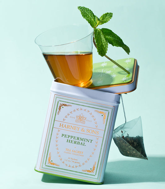 Harney and Sons Classic Peppermint Herbal - Classic Tin Collection - 20 Silken Sachet - Vooco SG, Singapore