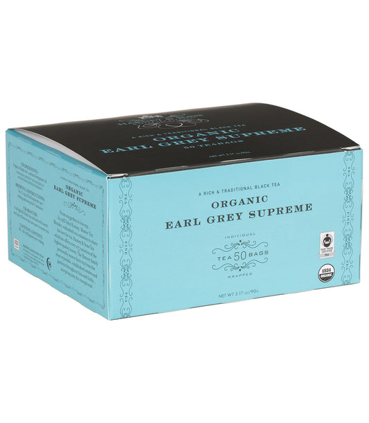 Harney and Sons Organic Earl Grey Supreme - Foodservice Paper Teabag - 50 Teabags in Box - Vooco SG, Singapore