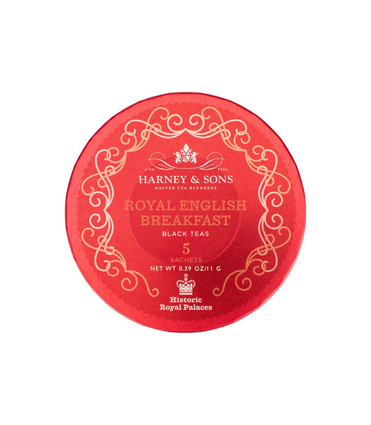 Harney and Sons Tagalong Royal English Breakfast - Tin - 5 Silken Sachet - Vooco SG, Singapore